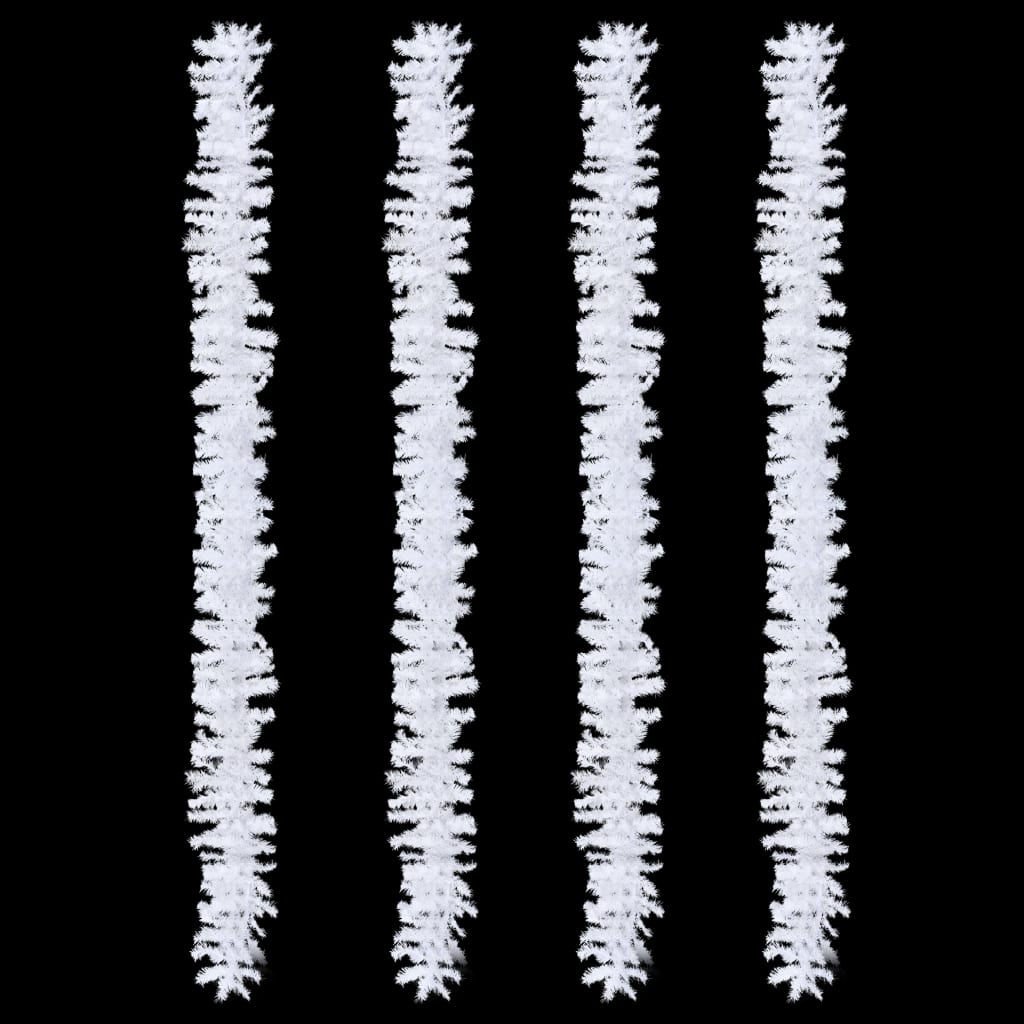 vidaXL Grinalda de natal 4 pcs 270 cm PVC branco