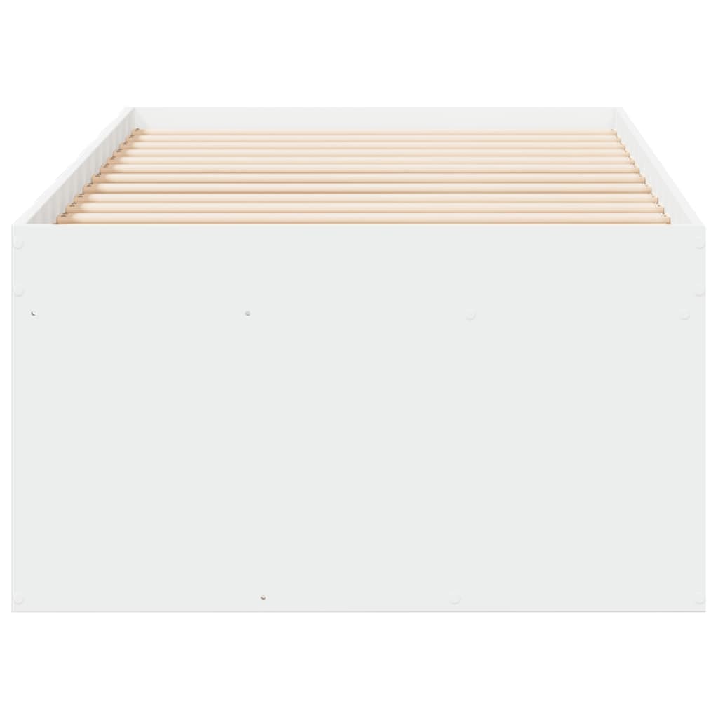 vidaXL Sofá-cama c/ gavetas 90x200 cm derivados de madeira branco