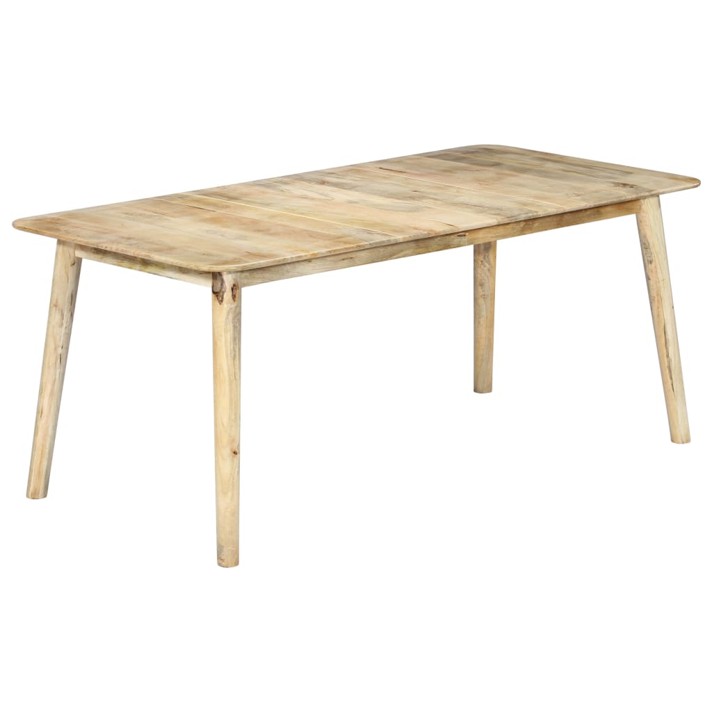 vidaXL Mesa de jantar madeira de mangueira maciça 180x90x76 cm