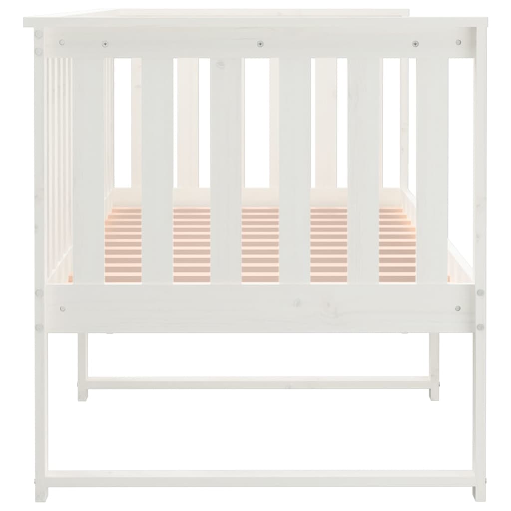 vidaXL Sofá-cama 75x190 cm madeira de pinho maciça branco