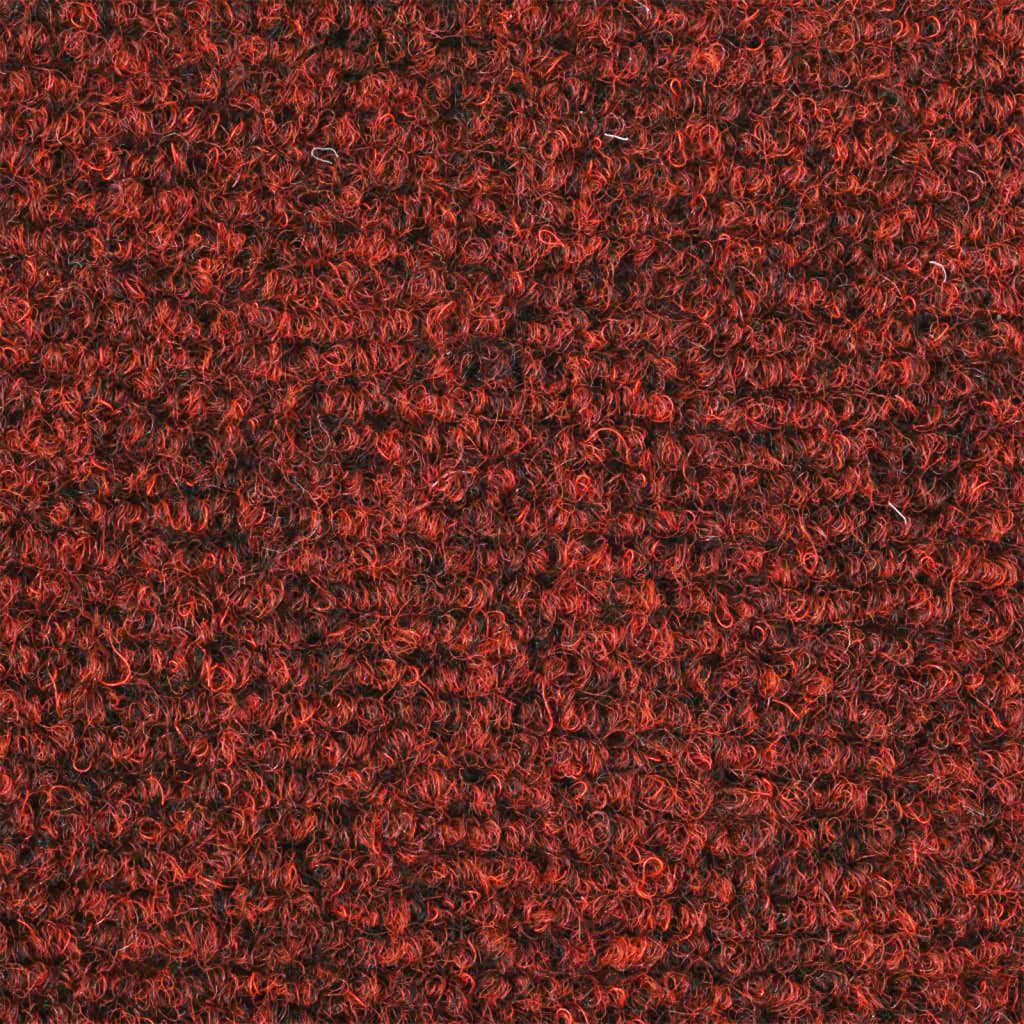 vidaXL Tapetes de escada adesivos 15 pcs 56x17x3 cm vermelho