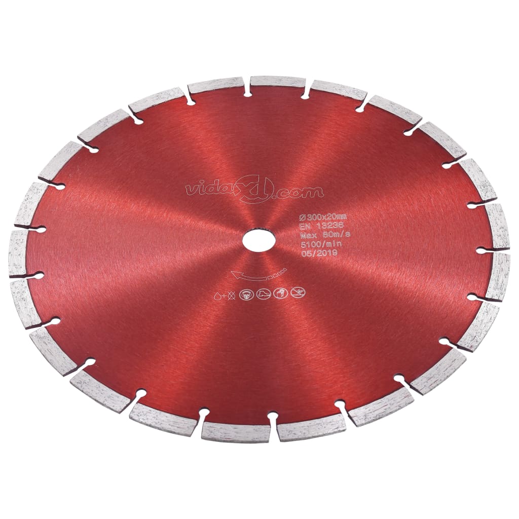 vidaXL Disco de corte de diamante aço 300 mm