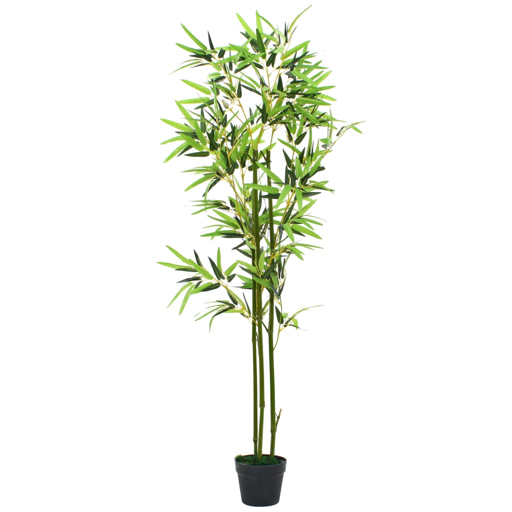 vidaXL Planta de bambu artificial com vaso 150 cm verde