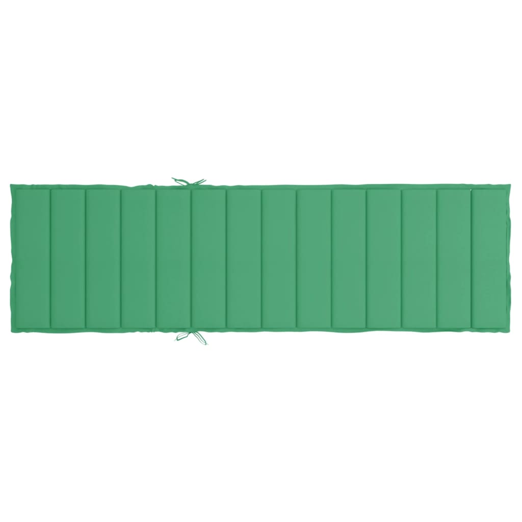vidaXL Almofadão p/ espreguiçadeira 200x60x3 cm tecido oxford verde