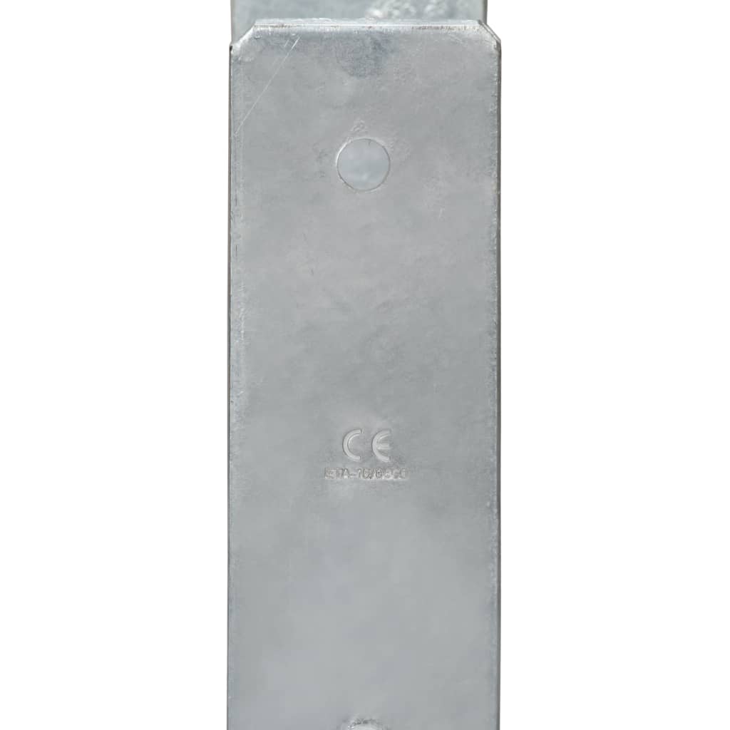 vidaXL Âncoras de vedação 2 pcs 7x6x60 cm aço galvanizado prateado