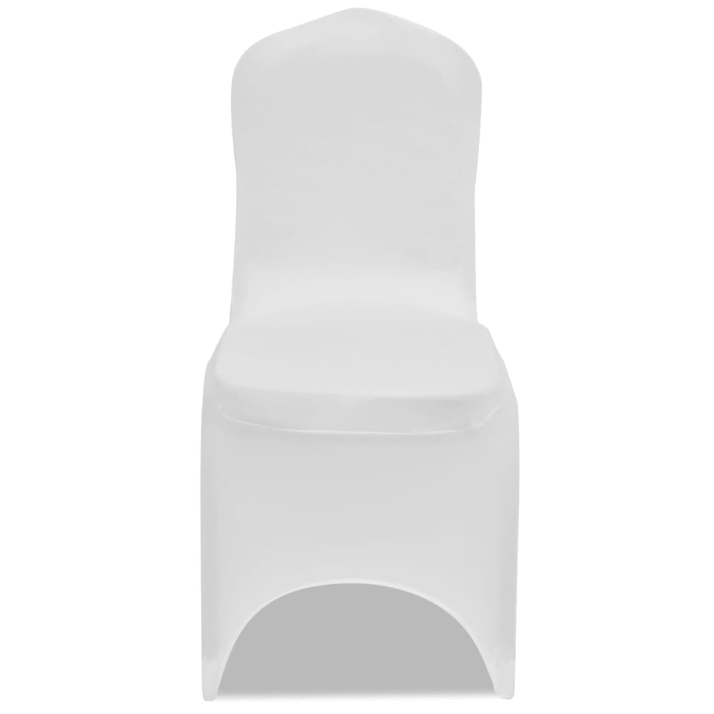 vidaXL Capa extensível para cadeira 100 pcs branco