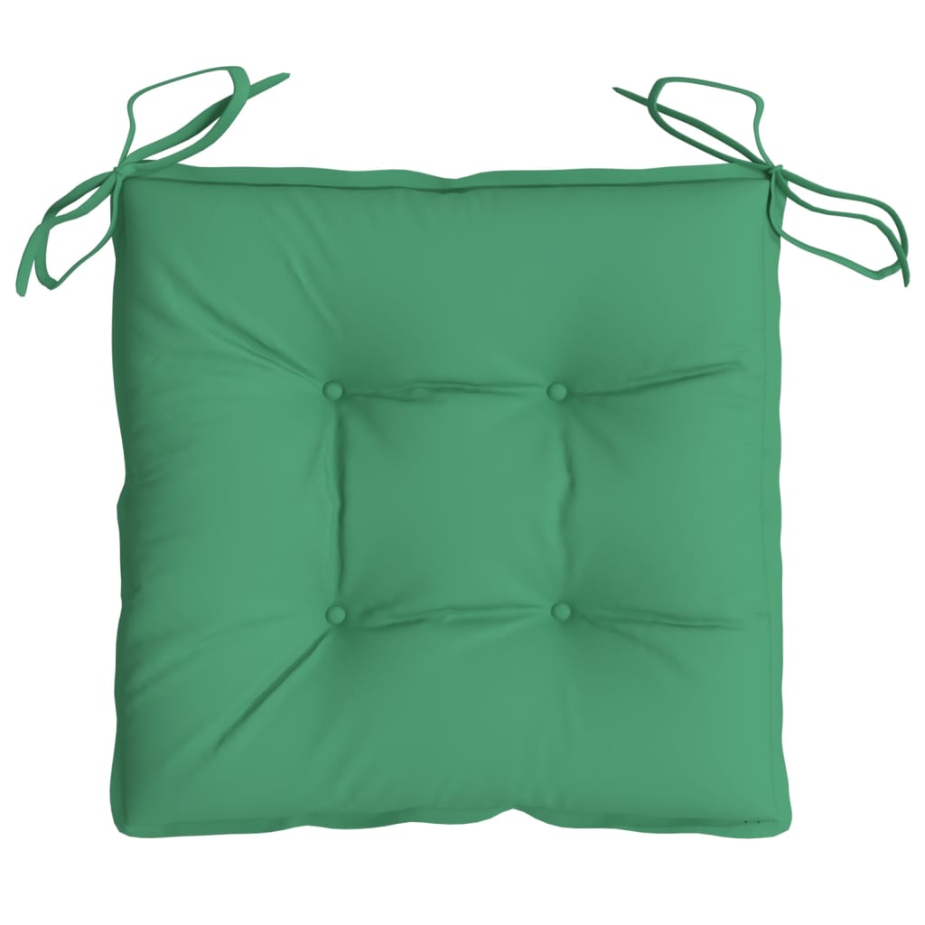 vidaXL Almofadões de cadeira 6 pcs 40x40x7 cm tecido oxford verde