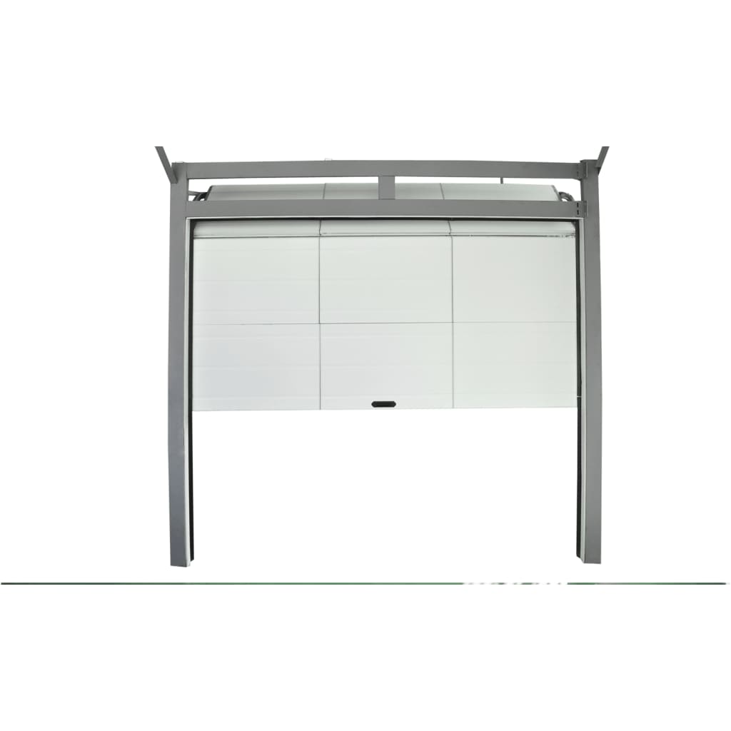 vidaXL Porta seccional de garagem, branco acinzentado