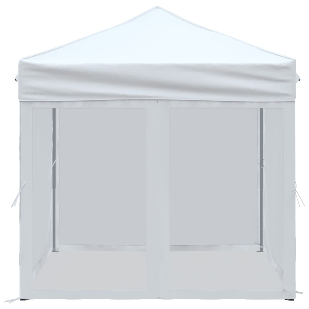 vidaXL Tenda para festas dobrável com paredes laterais 2x2 m branco