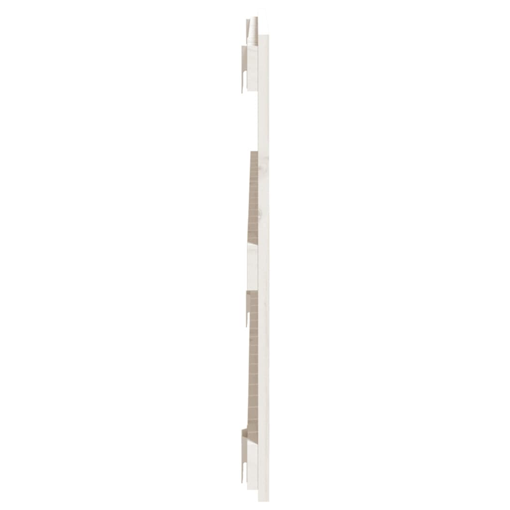 vidaXL Cabeceira de parede 95,5x3x60 cm madeira de pinho maciça branco