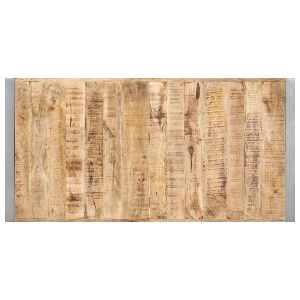 vidaXL Mesa de jantar 140x70x75 cm madeira de mangueira maciça áspera