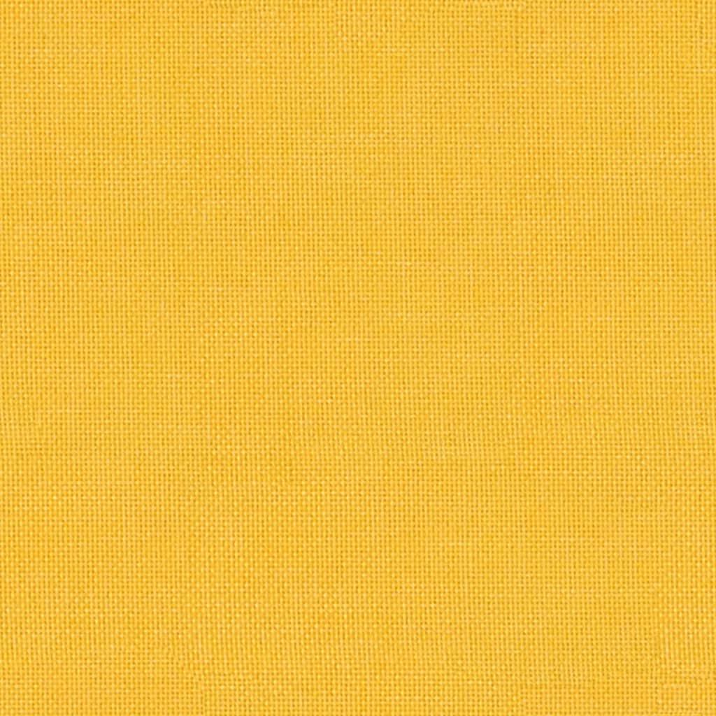 vidaXL Apoio pés 60x60x36 cm tecido/couro artificial amarelo mostarda
