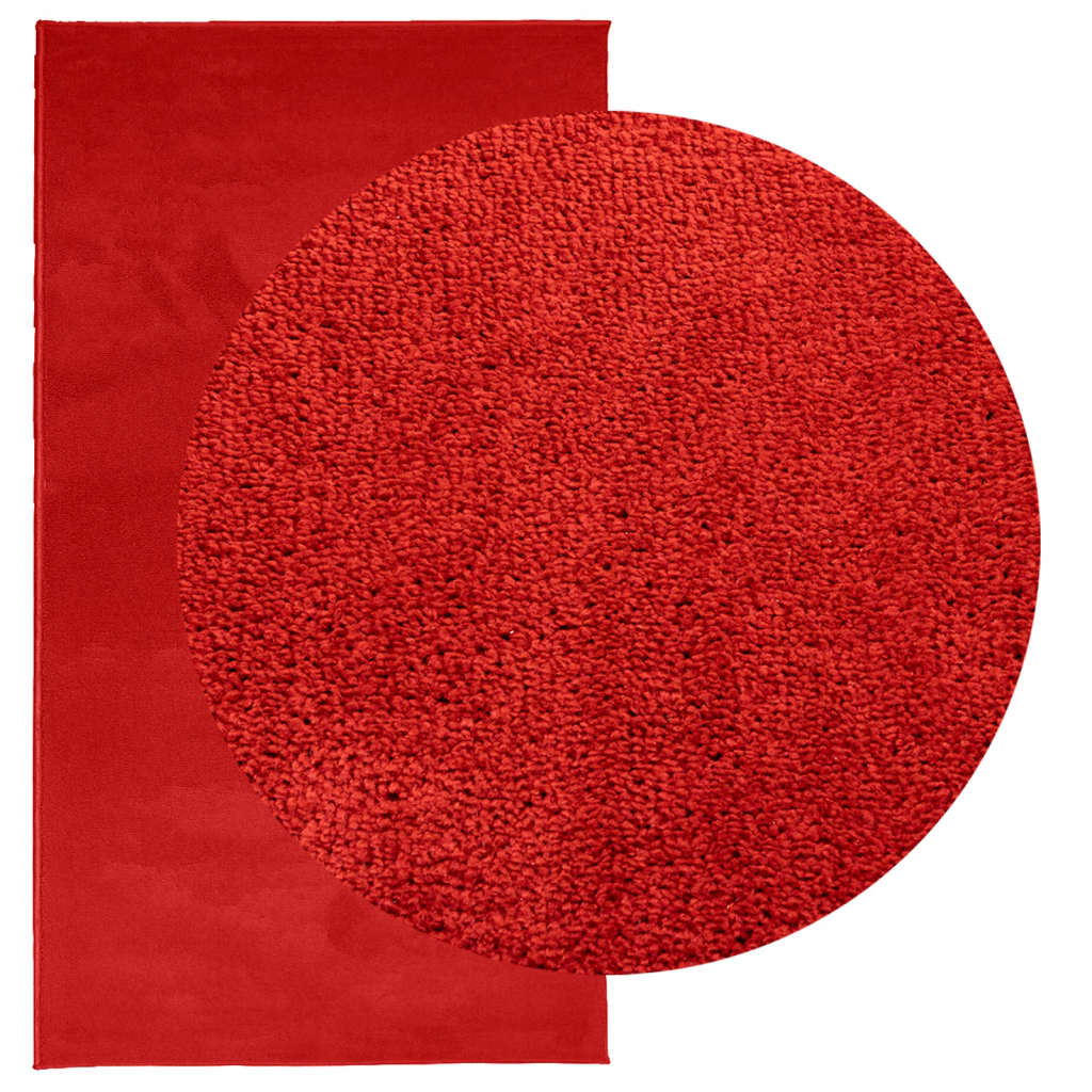 vidaXL Tapete de pelo curto OVIEDO 60x110 cm vermelho