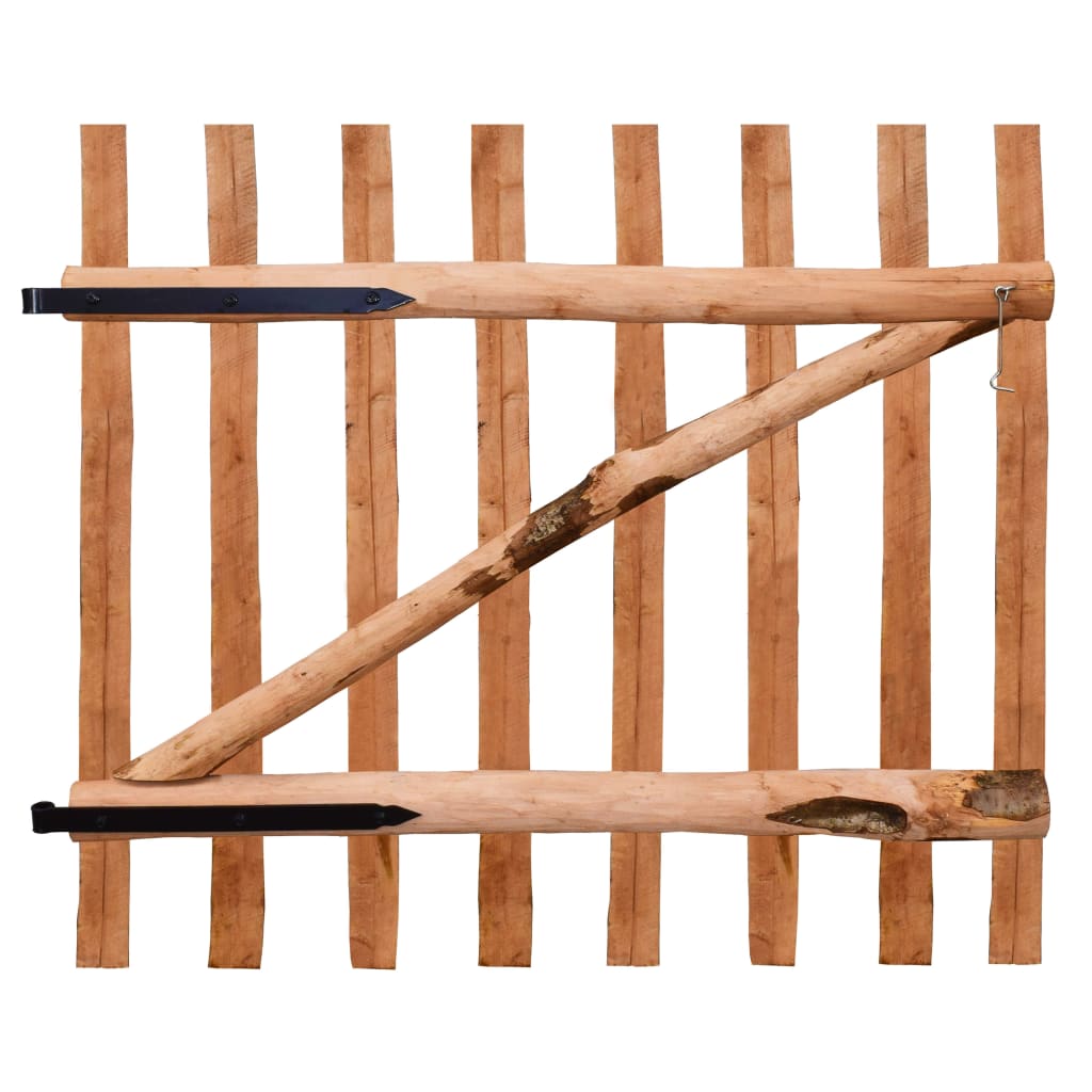 vidaXL Portão para cerca 1 pc 100x90 cm madeira de aveleira impregnada