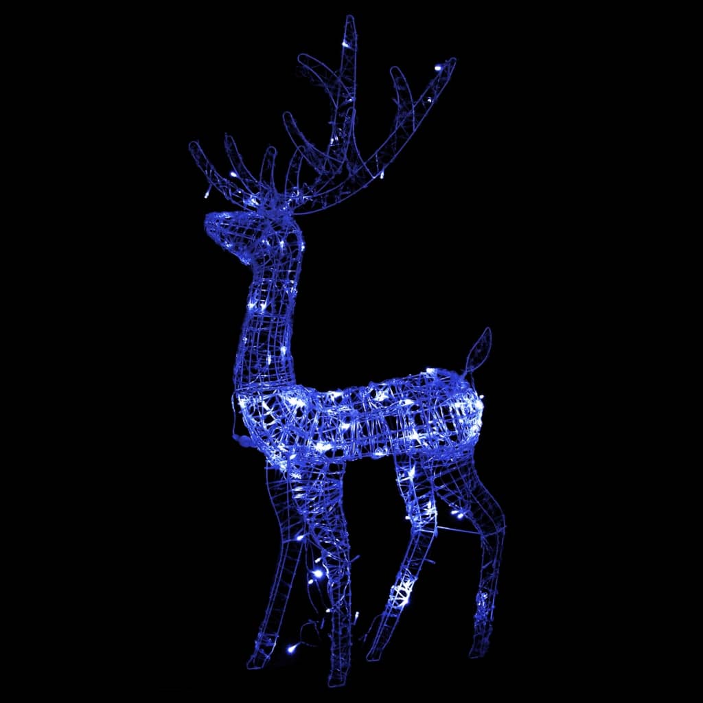 vidaXL Renas decorativas de Natal 3 pcs 120 cm acrílico azul