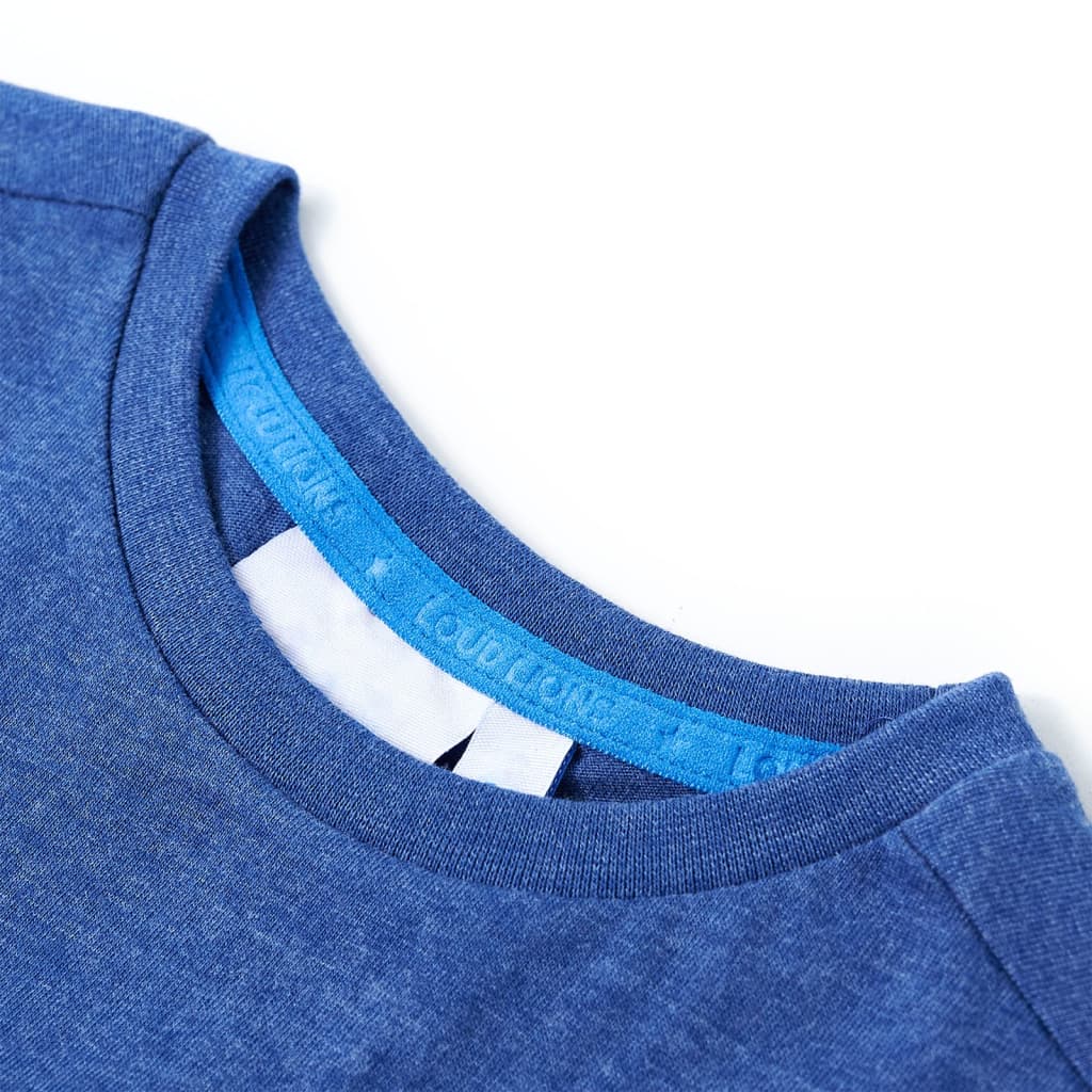 T-shirt para criança azul-escuro mesclado 92