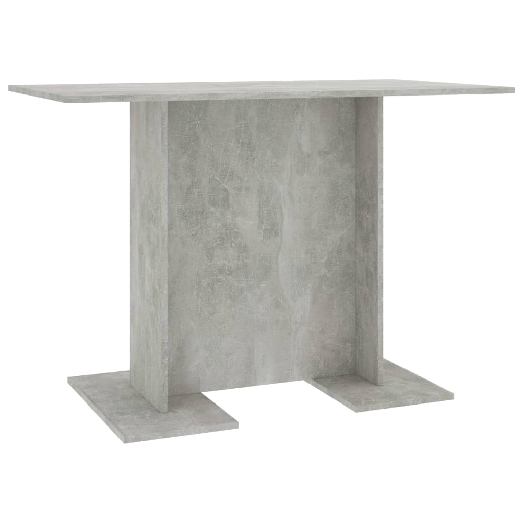 vidaXL Mesa de jantar 110x60x75 cm contraplacado cinzento cimento