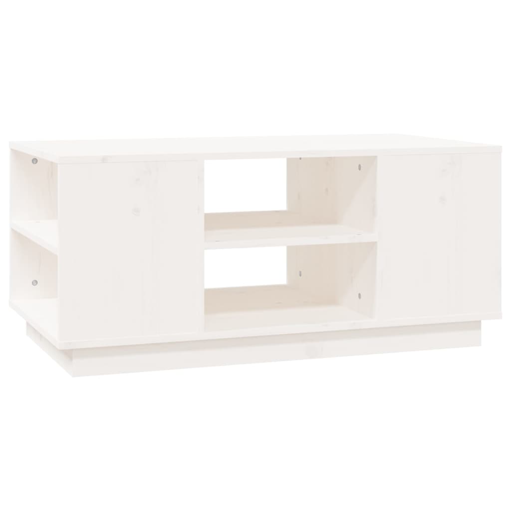 vidaXL Mesa de centro 90x49x40,5 cm madeira de pinho maciça branco