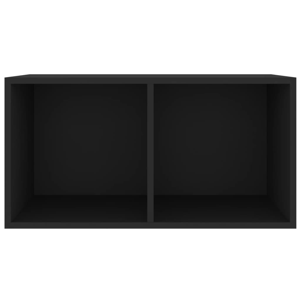 vidaXL Caixa p/ discos de vinil 71x34x36 cm derivados de madeira preto