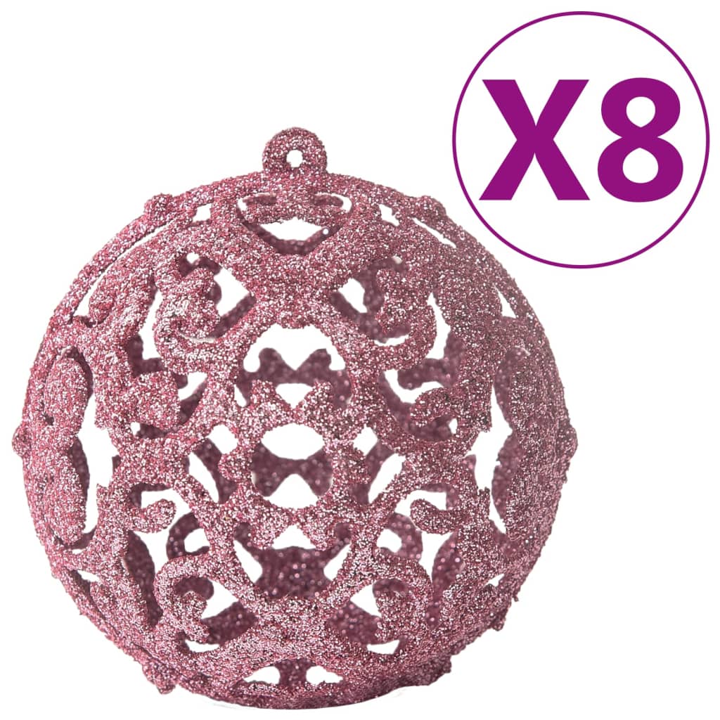vidaXL Conjunto de bolas de natal 100 pcs rosa