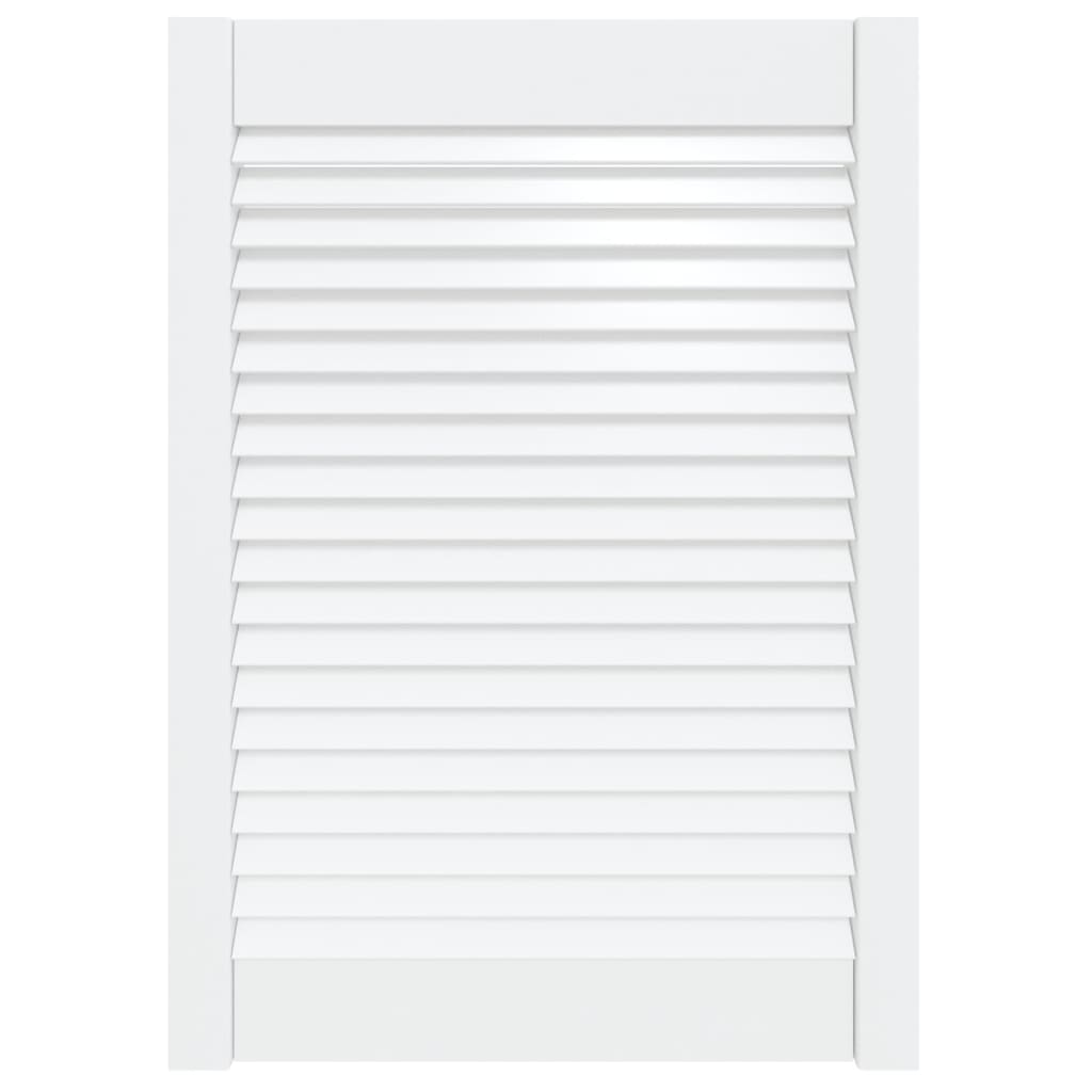 vidaXL Porta de armário 4 pcs design de persiana pinho maciço branco
