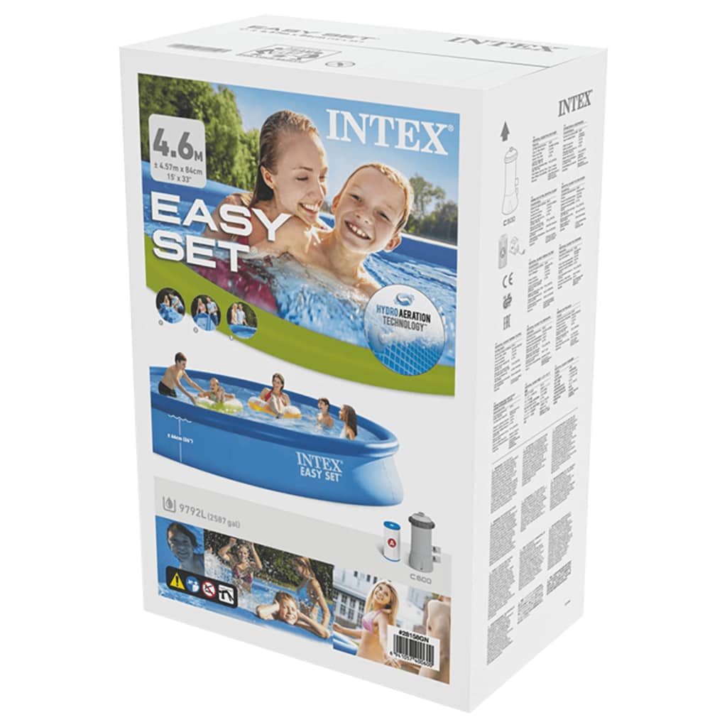 Intex Piscina Easy Set com sistema de filtragem 457x84 cm
