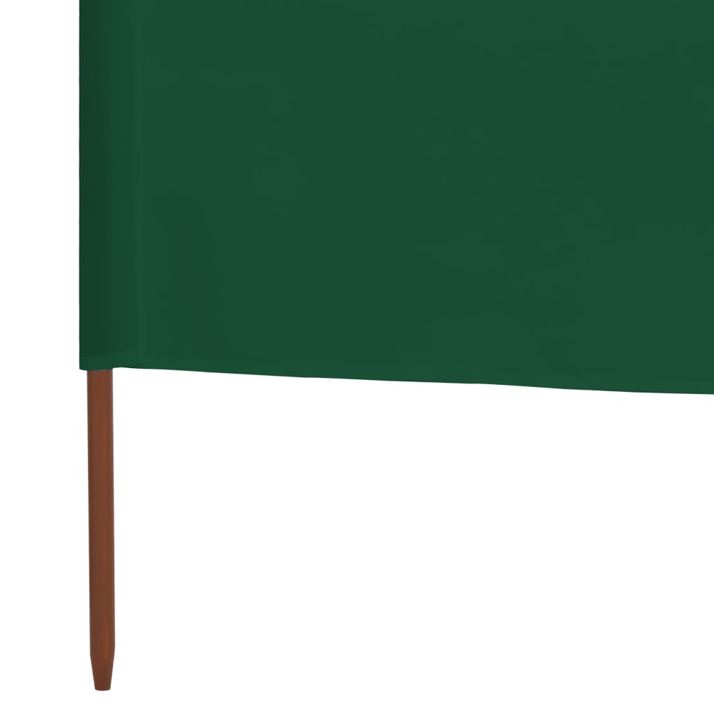 vidaXL Para-vento com 3 painéis em tecido 400x160 cm verde