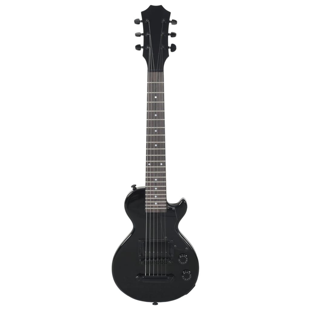 vidaXL Guitarra elétrica para crianças com saco 3/4 30" preto