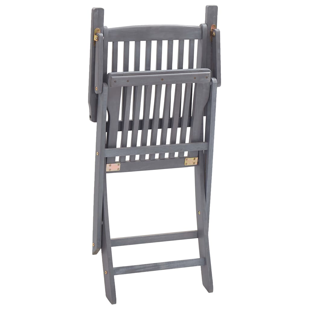 vidaXL Cadeiras de exterior dobráveis 6 pcs madeira de acácia maciça