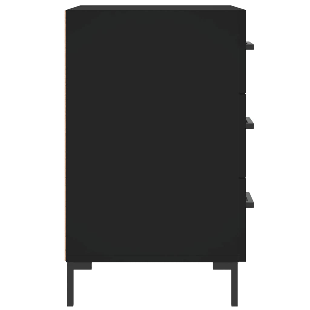 vidaXL Mesa de cabeceira 40x40x66 cm derivados de madeira preto