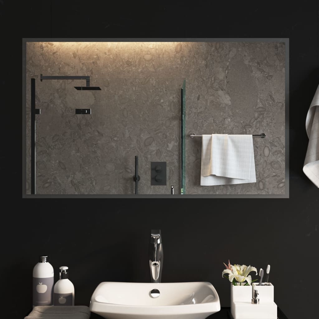 vidaXL Espelho de casa de banho com luzes LED 100x60 cm