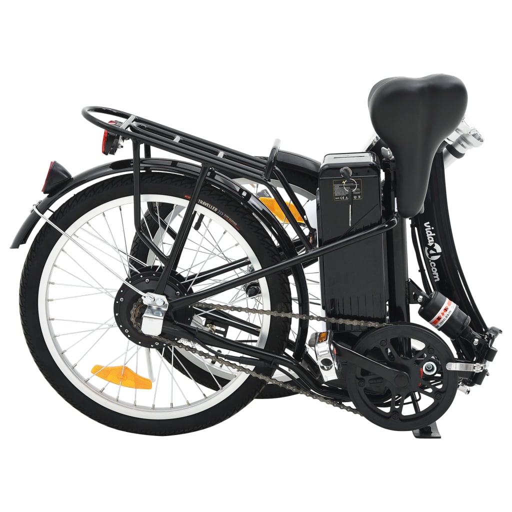 vidaXL Bicicleta elétrica dobrável bateria iões lítio liga de alumínio