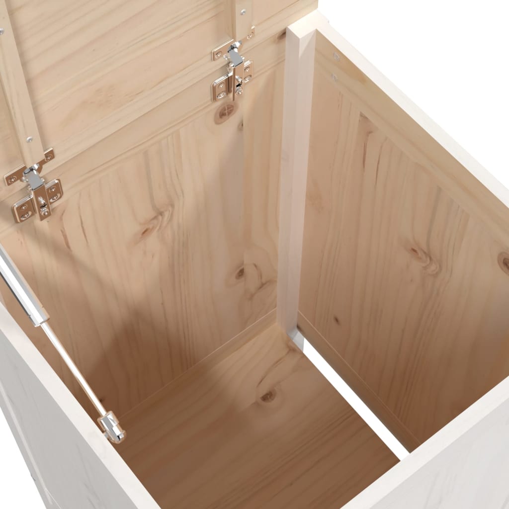 vidaXL Caixa para roupa 44x44x76 cm madeira de pinho maciça branco