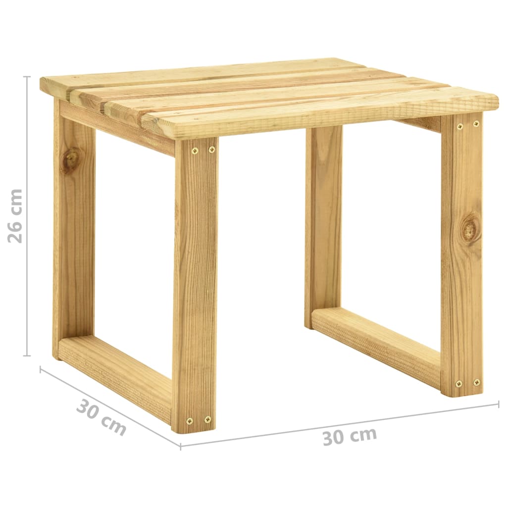 vidaXL Espreguiçadeira com mesa madeira de pinho impregnada verde