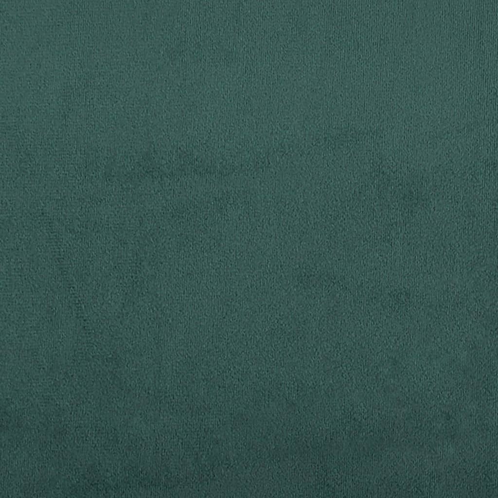 vidaXL Sofá de 2 lugares 120 cm veludo verde-escuro