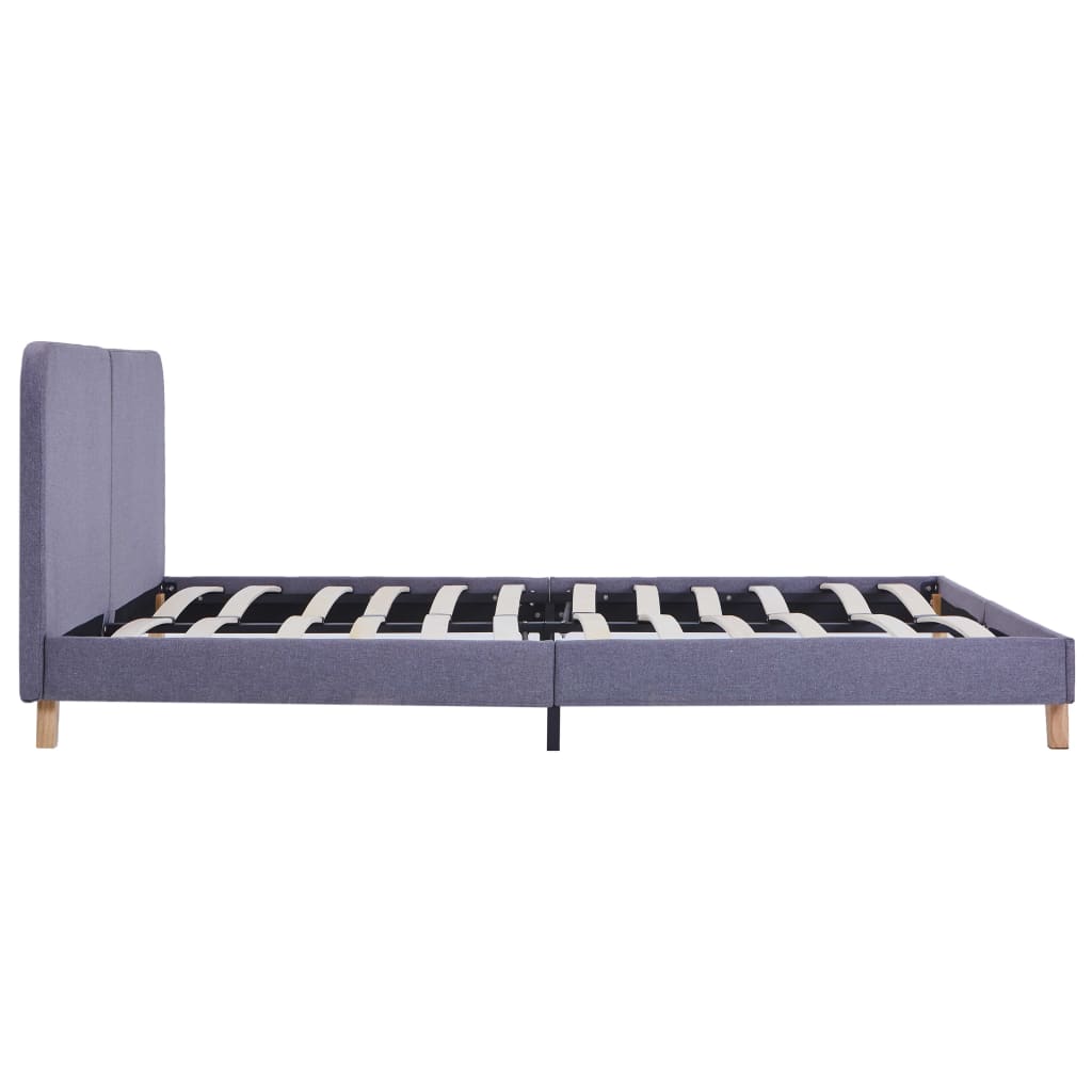 vidaXL Estrutura de cama em tecido 160x200 cm cinzento-claro