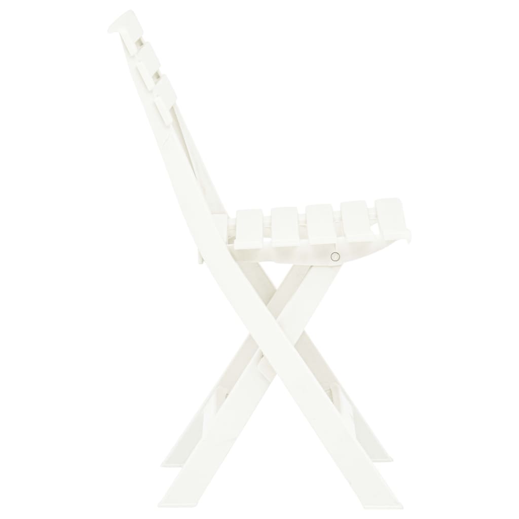 vidaXL Cadeiras de jardim dobráveis 2 pcs plástico branco
