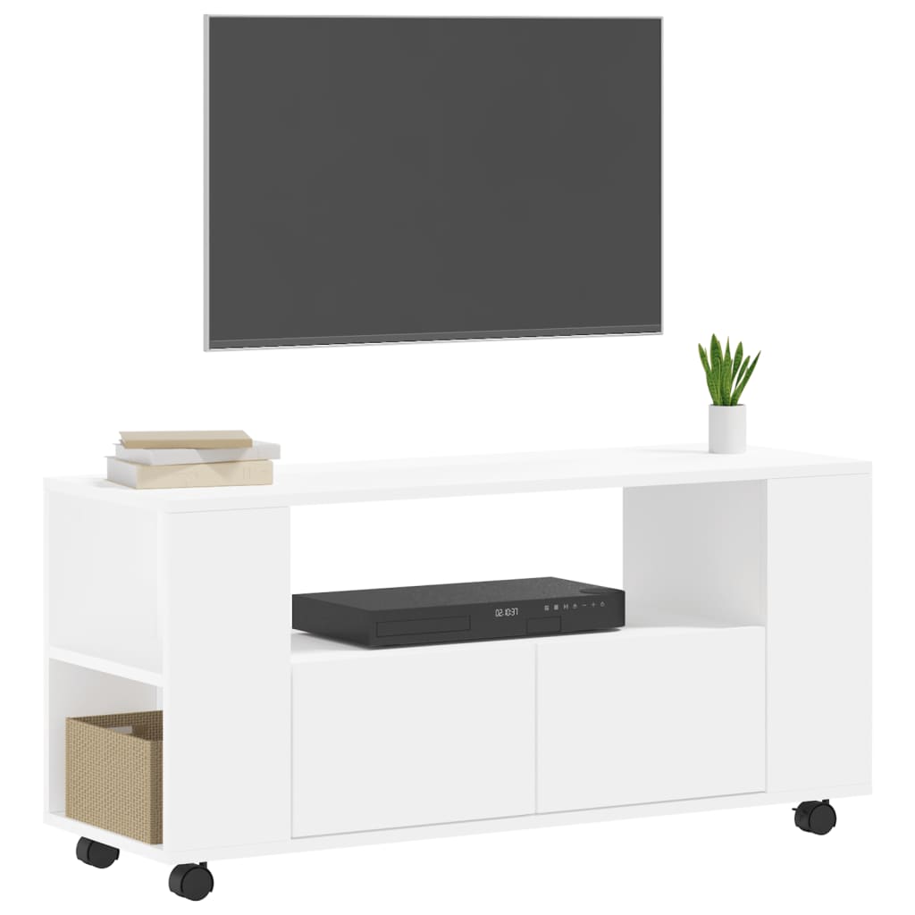 vidaXL Móvel de TV 102x34,5x43 cm derivados de madeira branco