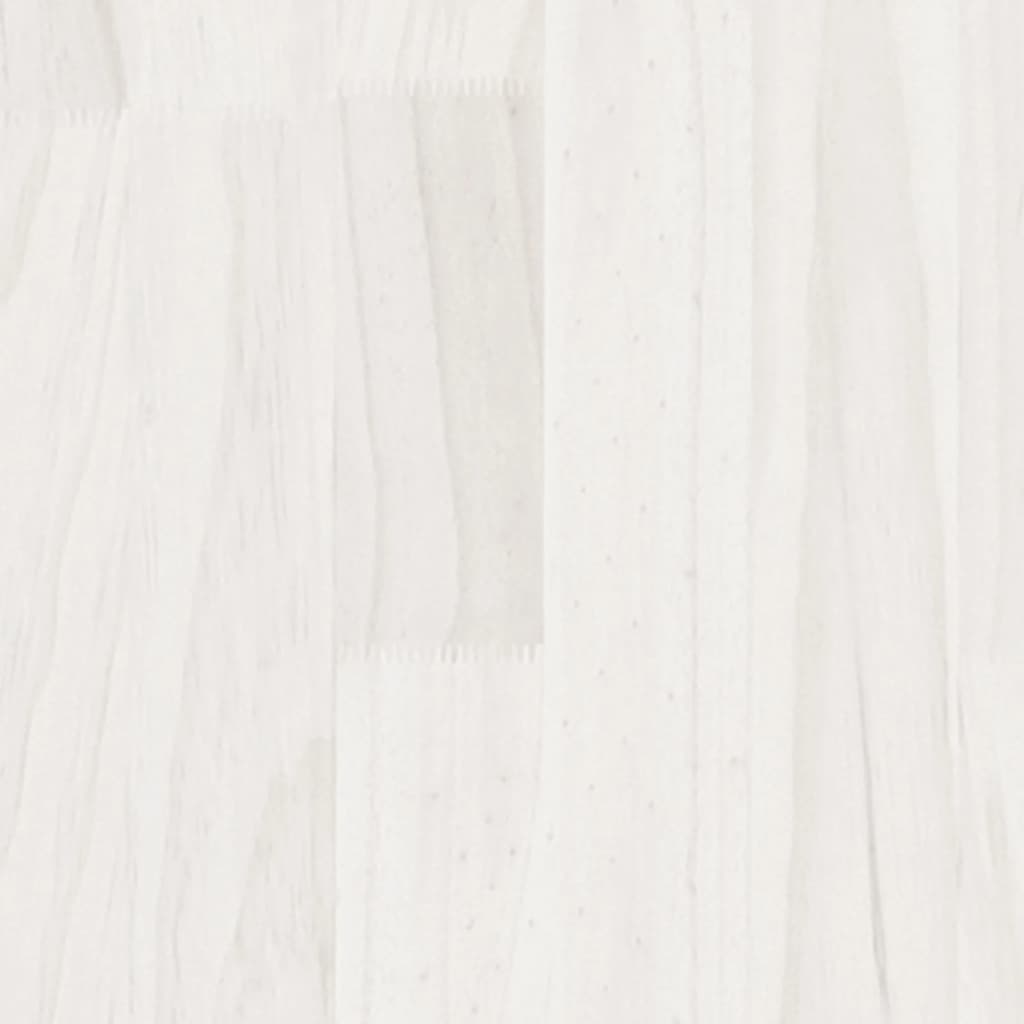 vidaXL Estrutura de cama em pinho maciço 160x200 cm branco