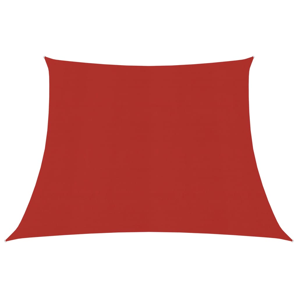 vidaXL Para-sol estilo vela 160 g/m² 3/4x2 m PEAD vermelho