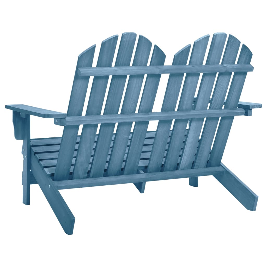 vidaXL Cadeira de jardim Adirondack 2 lugares abeto azul