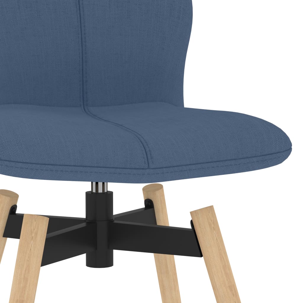 vidaXL Cadeiras de bar giratórias 2 pcs tecido azul