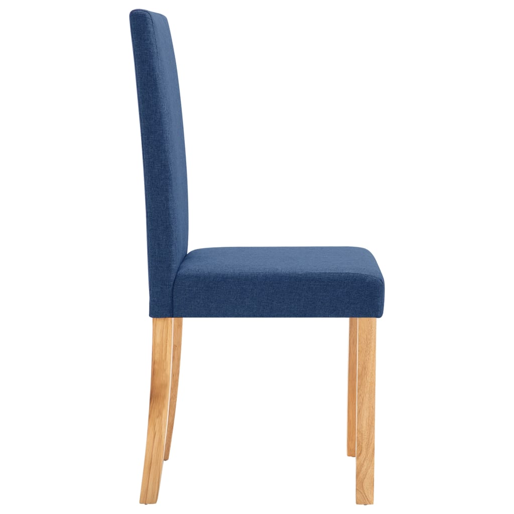 vidaXL Cadeiras de jantar 2 pcs tecido azul