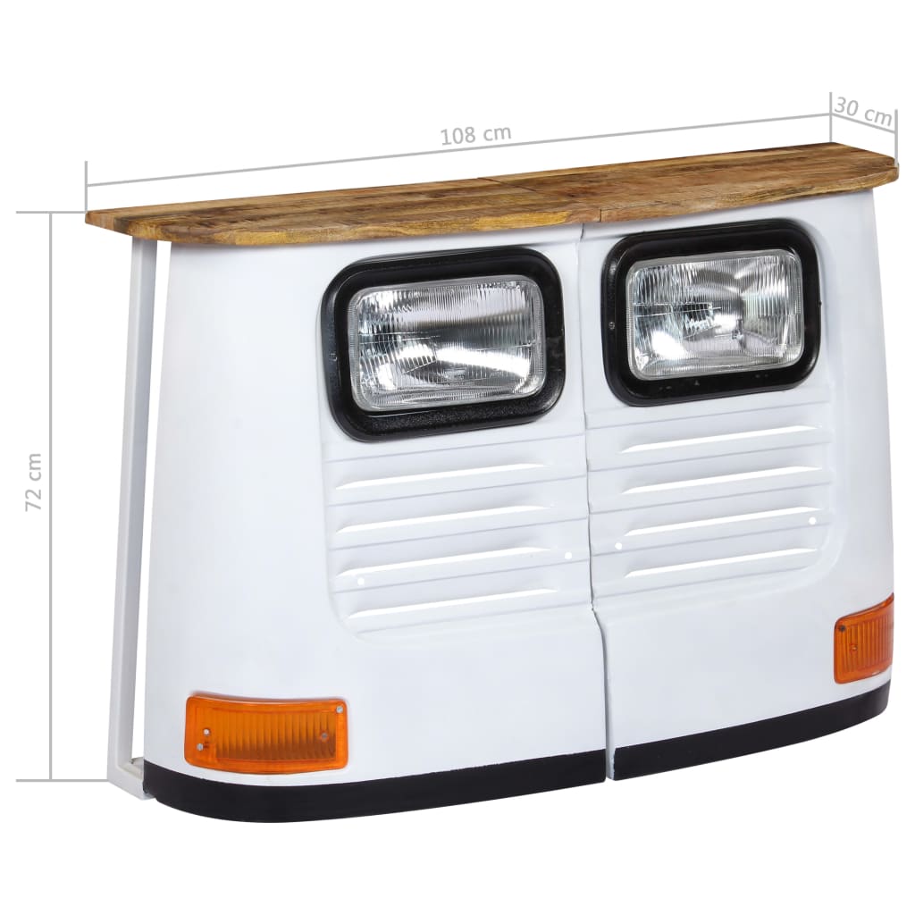 vidaXL Aparador c/ frente na forma de camião madeira mangueira branco