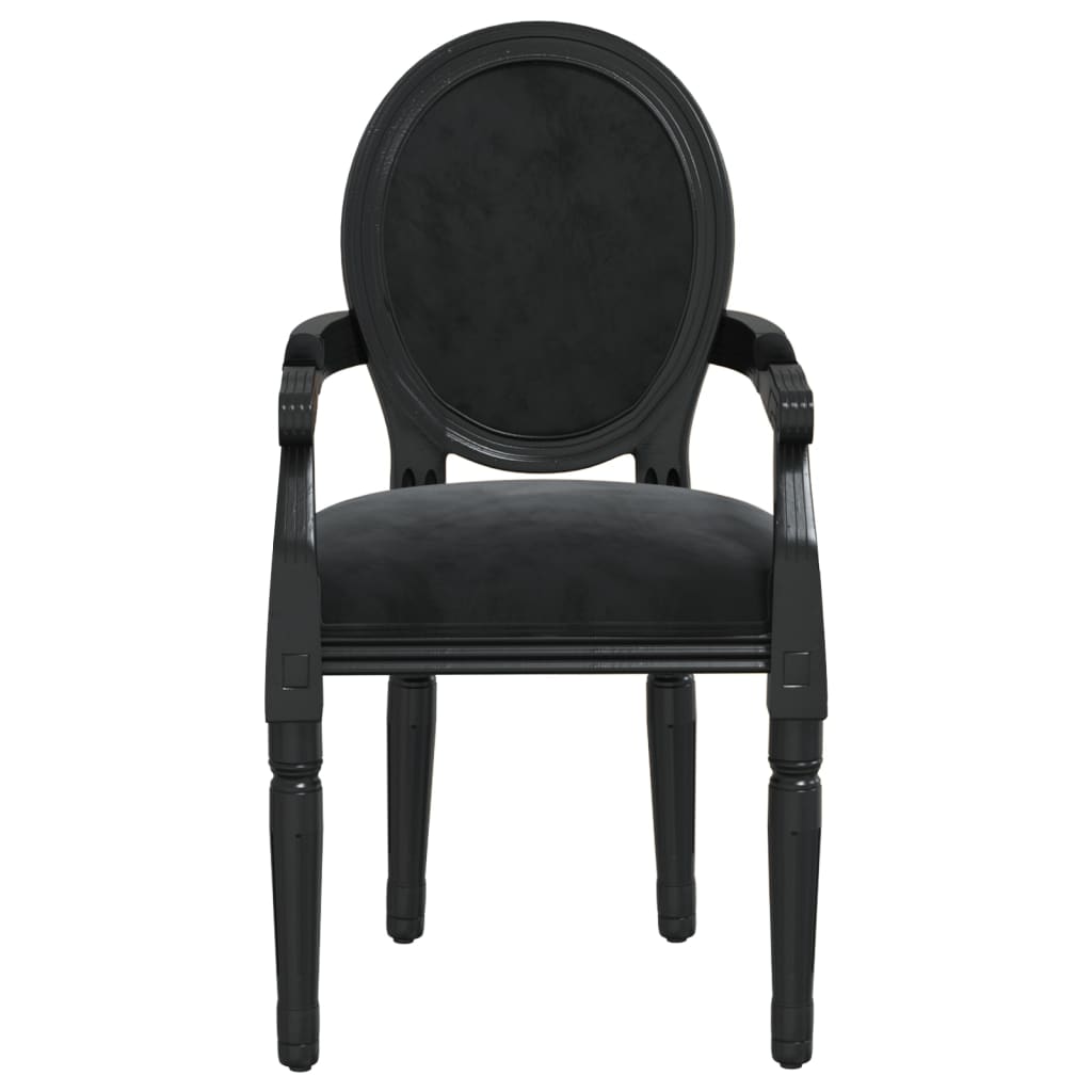 vidaXL Cadeira de jantar 54x56x96,5 cm veludo preto