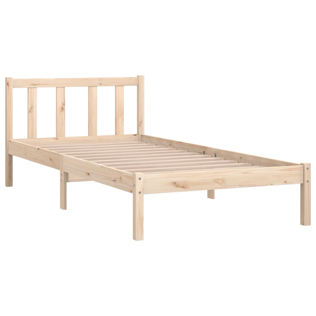 vidaXL Estrutura de cama 100x200 cm madeira pinho maciço