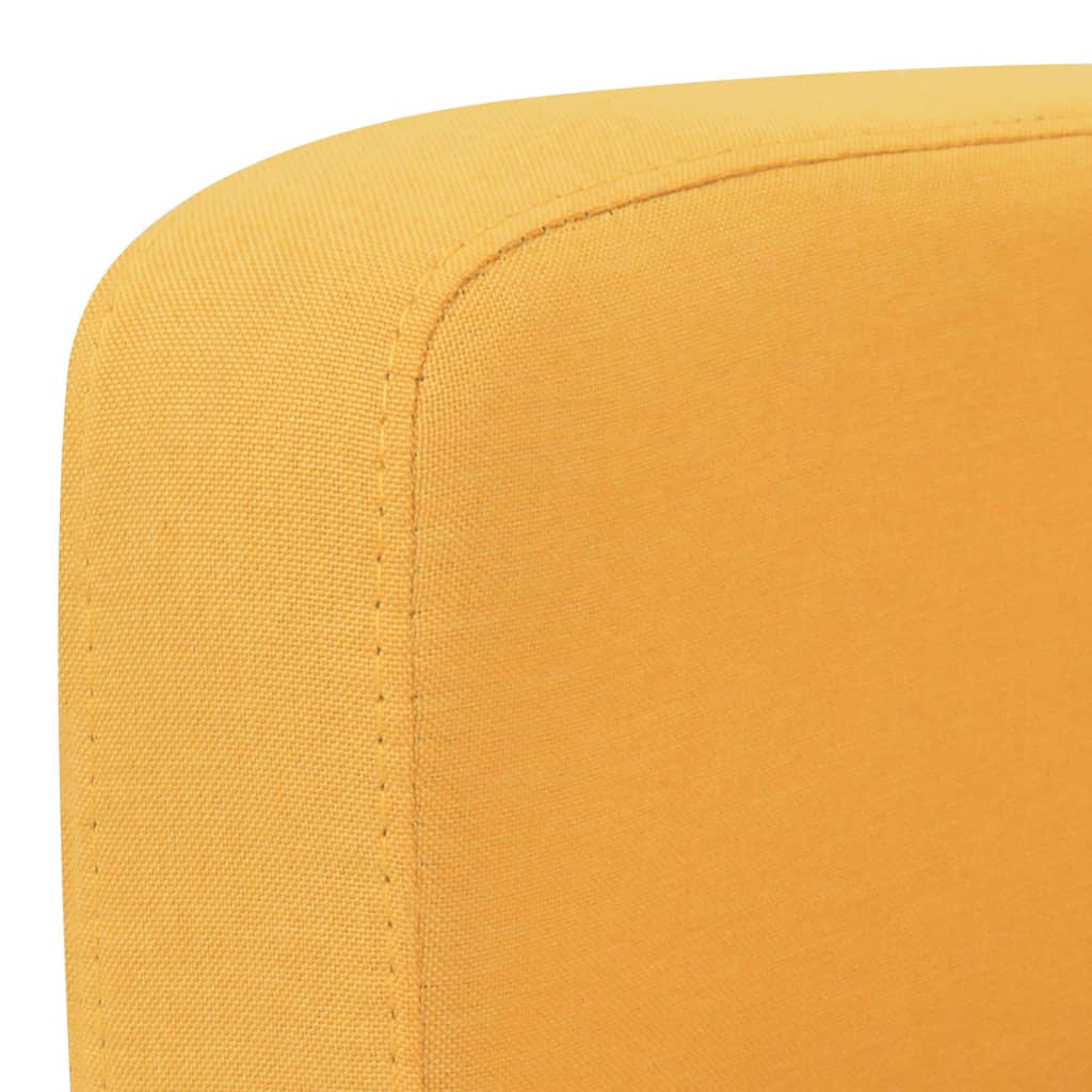 vidaXL Conjunto de sofás 2 pcs tecido amarelo