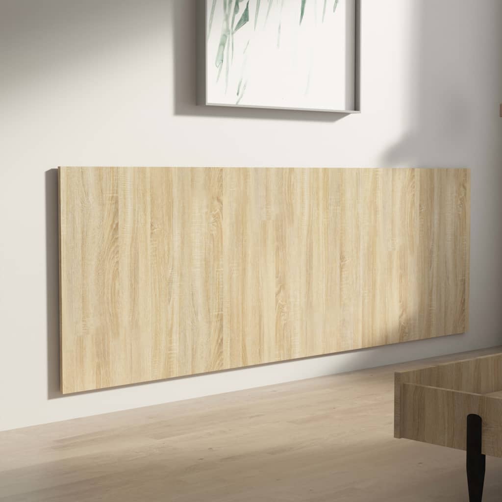 vidaXL Cabeceira parede 240x1,5x80cm derivados madeira carvalho sonoma
