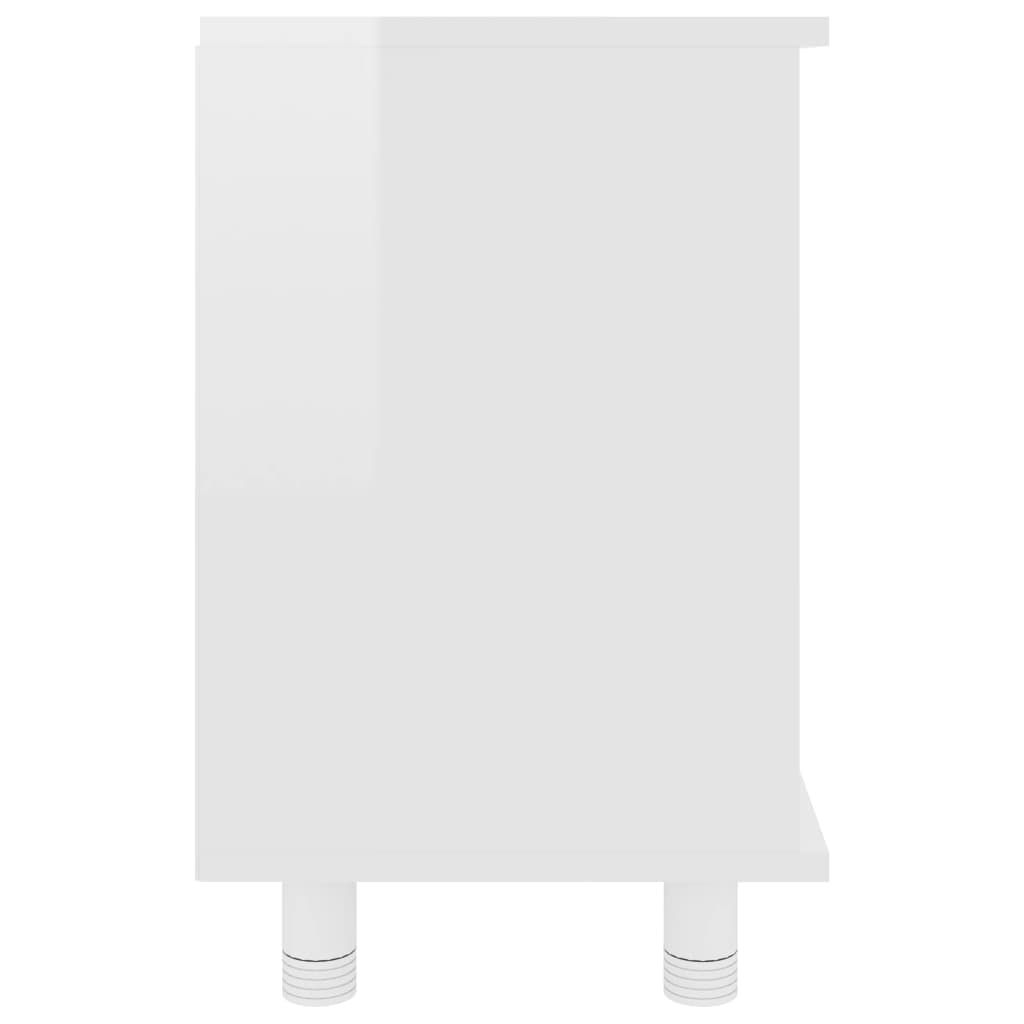 vidaXL Armário casa de banho 60x32x53,5 cm contrapl. branco brilhante