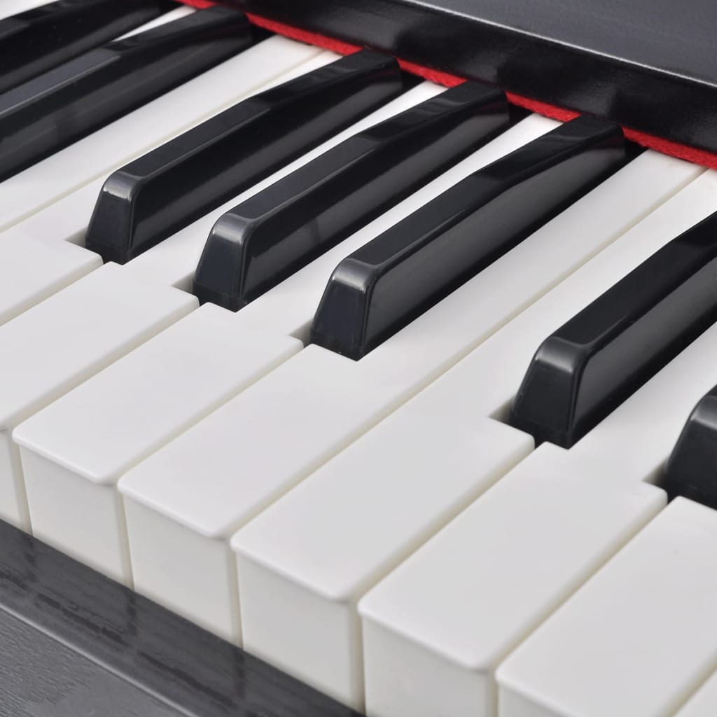 vidaXL Piano digital de 88 teclas com pedais, placa de melamina preta